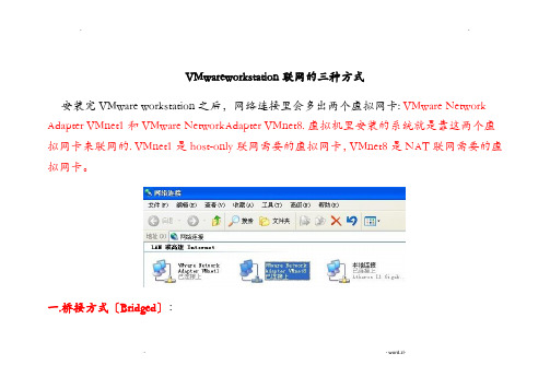 VMware三种上网方式详解