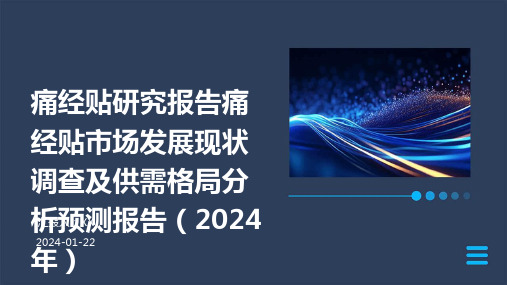 痛经贴研究报告痛经贴市场发展现状调查及供需格局分析预测报告(2024年)