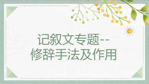 记叙文阅读修辞手法及作用+++课件(共26张ppt)++2023年中考语文二轮专题