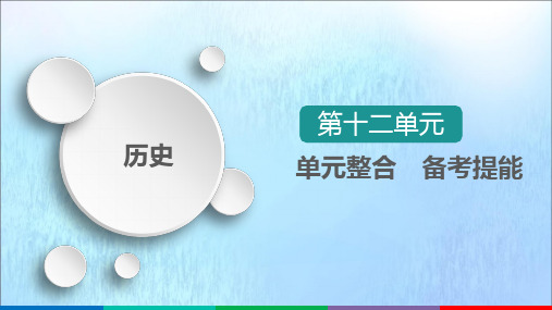 高考历史一轮复习第12单元西方人文精神的起源及其发展单元整合备考提能选择性考试模块版课件