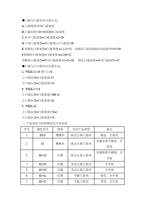 新产品规格计算公式