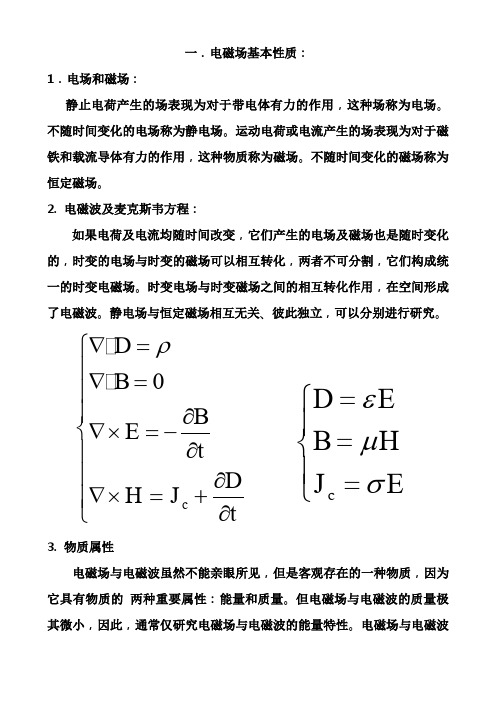 各波段电波传播方式和特点