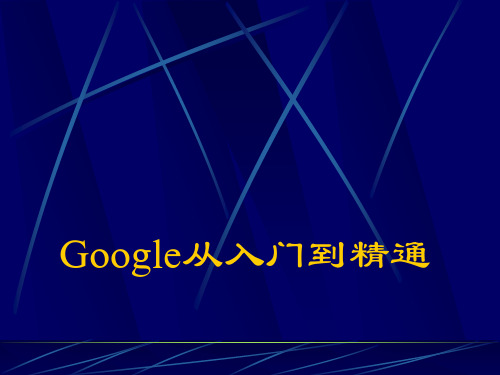 Google从入门到精通全解