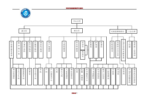 妇幼保健院组织架构图模板(2017年-四大部)