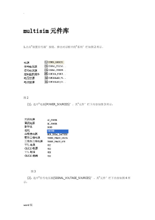 multisim常见元件