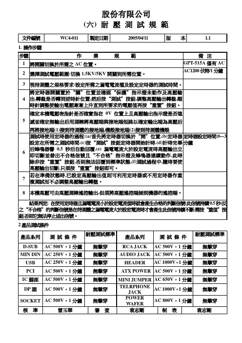 (25)耐压测试规范  2