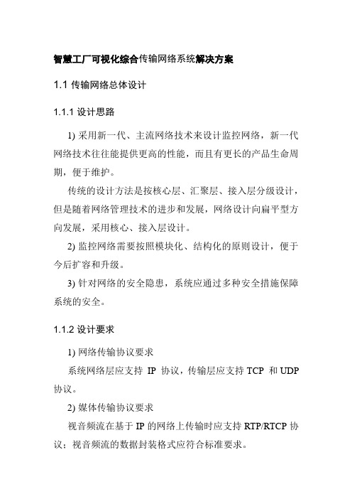 智慧工厂可视化综合传输网络系统解决方案