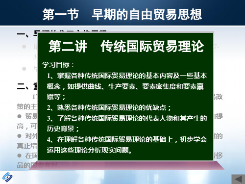 第二讲  传统国际贸易理论总结