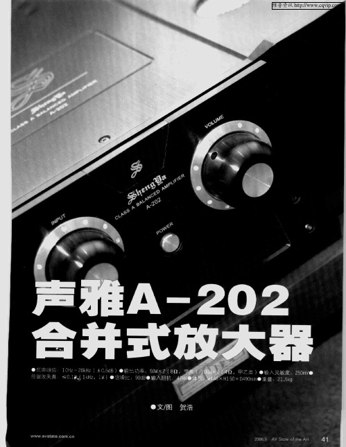 声雅A-202合并式放大器