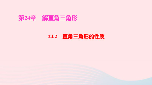 九年级数学上册第24章解直角三角形24.2直角三角形的性质作业ppt课件新版华东师大版