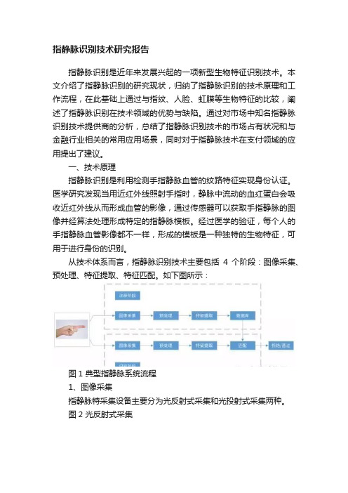 指静脉识别技术研究报告