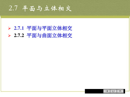 2.7画法几何_平面与立体相交