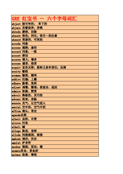 英语单词红宝书—六个字母词汇