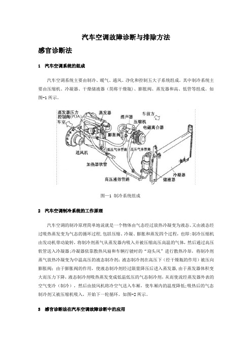 汽车空调故障诊断与排除方法【范本模板】