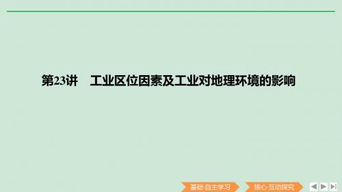 2020版高考地理总复习第23讲工业区位因素及工业对地理环境的影响课件鲁教版