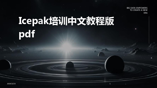 2024年度Icepak培训中文教程版pdf