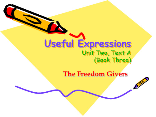 大学英语短语Useful Expressions for Unit 2 (B3)