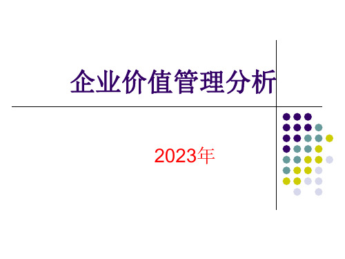 企业价值管理分析