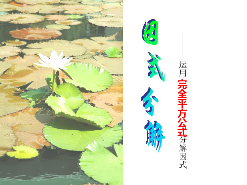 北师大版八年级数学 下册课件:4.3公式法%282%29完全平方公式%28共33张PPT%29
