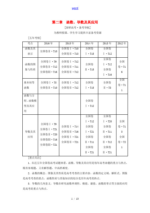 (全国通用)高考数学一轮复习 第2章 函数、导数及其应用 第1节 函数及其表示教师用书 文 新人教A