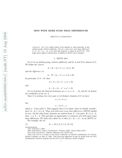 Sets with more sums than differences