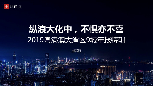 2019年粤港澳大湾区9城年报特辑