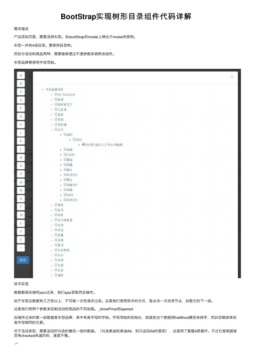 BootStrap实现树形目录组件代码详解