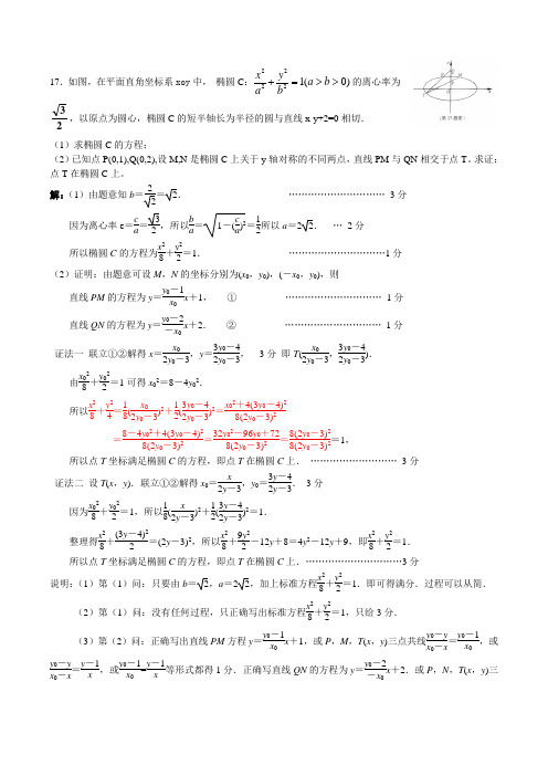 南京市2012届高三第二次模拟数学学科情况分析