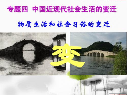 人民版高一必修2_4.1_物质生活和社会习俗的变迁PPT课件