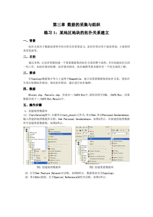 ArcGIS实验-Ex1-某地区地块的拓扑关系建立