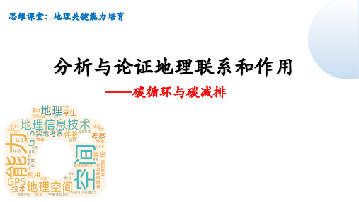 《碳循环与碳减排》课件 2025届人教版高中地理高考一轮复习