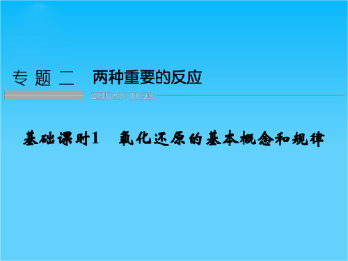 2016《创新设计》高考化学大一轮复习(江苏专用)配套课件 2-1氧化还原的基本概念和规律