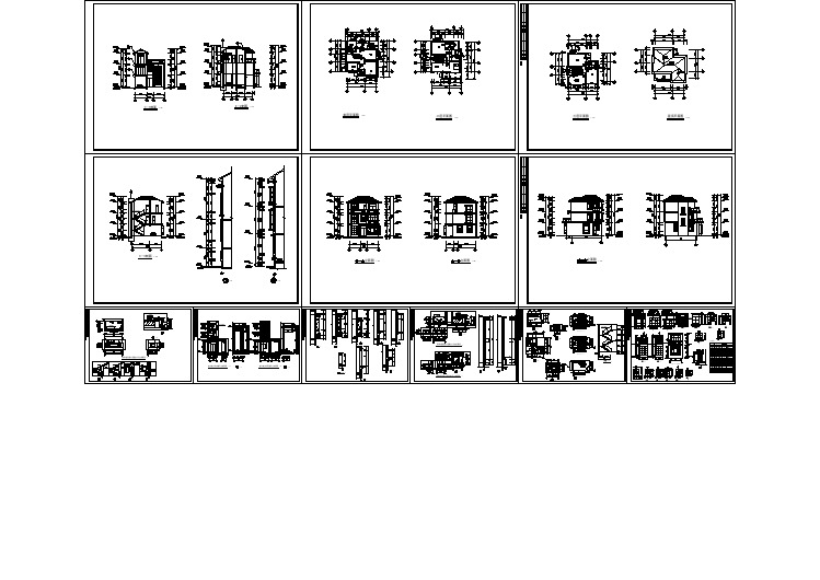 一套经典的别墅建筑图（共12张）