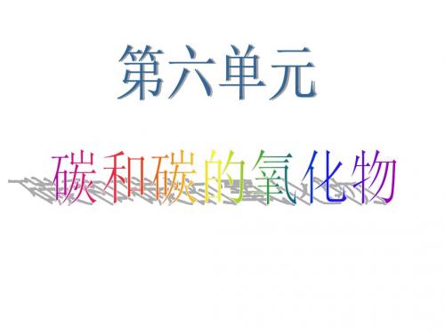 人教版九年级化学上册教学课件:6.3 二氧化碳和一氧化碳