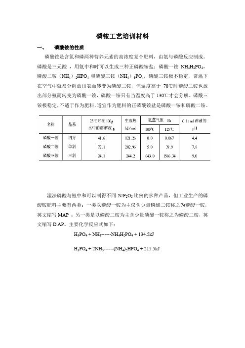 磷酸铵生产工艺培训材料