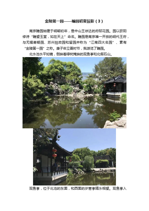 金陵第一园——瞻园初夏掠影（3）