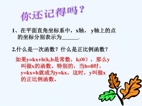 一次函数的图像特征