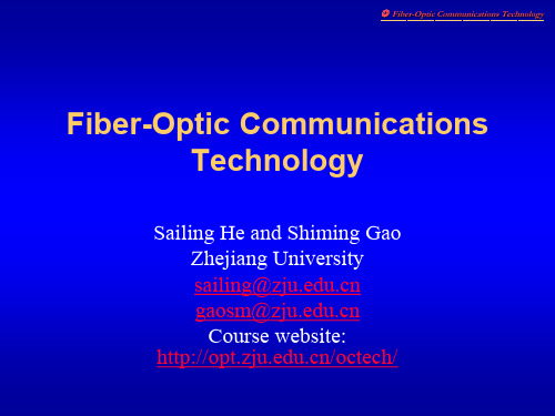 Fiber-Optic Communications Technology光纤通信技术