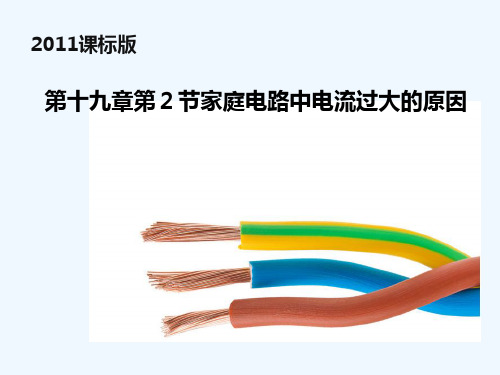 物理人教版九年级全册19.2家庭电路中电流过大的原因 .2家庭电路中电流过大的原因 