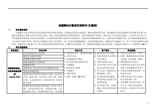 全程解决方案项目说明书(方案四)