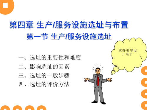 生产服务设施选址与布置培训教材(PPT 43页)