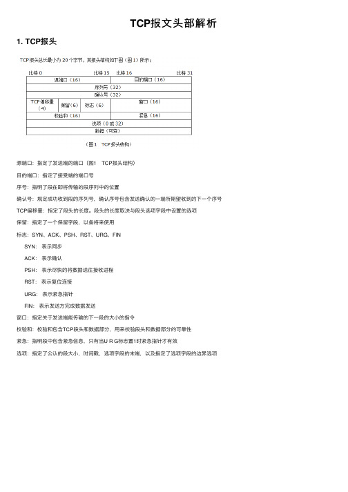 TCP报文头部解析