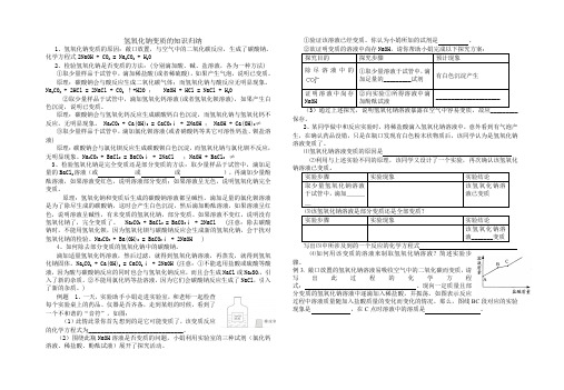 人教版初三化学下册氢氧化钠变质的知识归纳