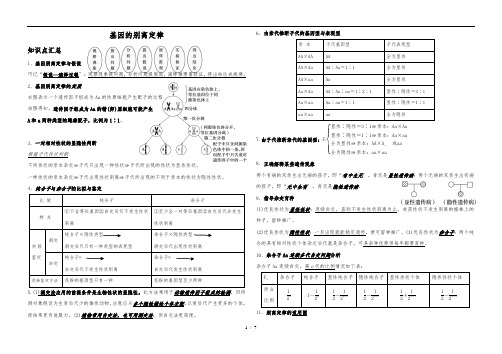 基因的分离定律知识点与习题