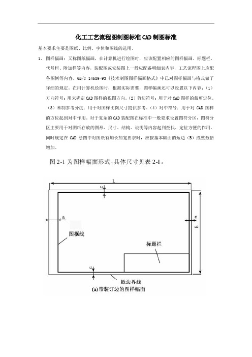 化工工艺设计流程图制图标准