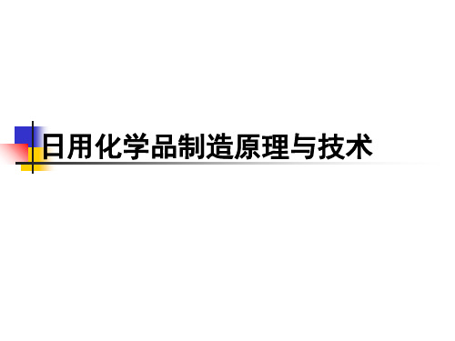 日用化学品制造原理与技术