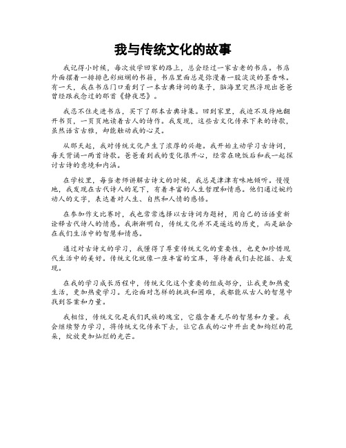 我与传统文化的故事