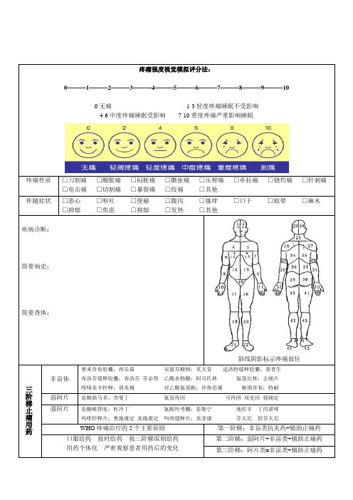 疼痛评估量表