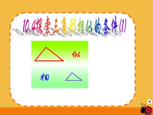 10.4探索三角形相似的条件(1) 苏科版