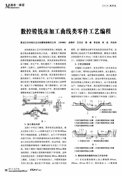 数控镗铣床加工曲线类零件工艺编程